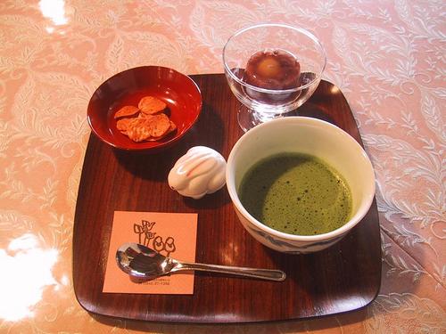 栗かのこ・抹茶・あられ・塩こんぶ
